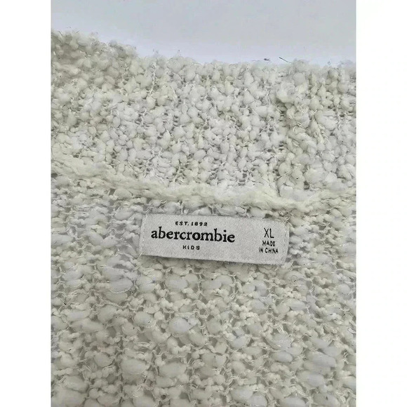 Abercrombie Girls Size XL White Cardigan - Picture 3 of 7